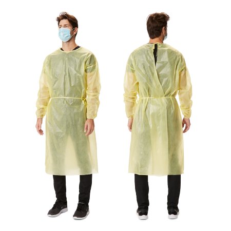 Protective Procedure Gown X-Large Yellow NonSterile AAMI Level 1 Disposable | Medical Source.