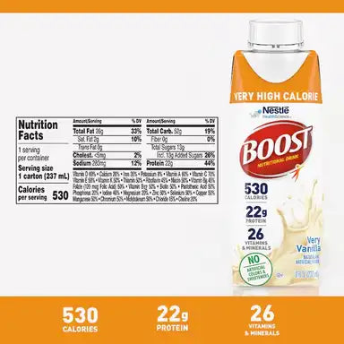 Boost® Very High Calorie Oral Supplement - Very Vanilla Flavor