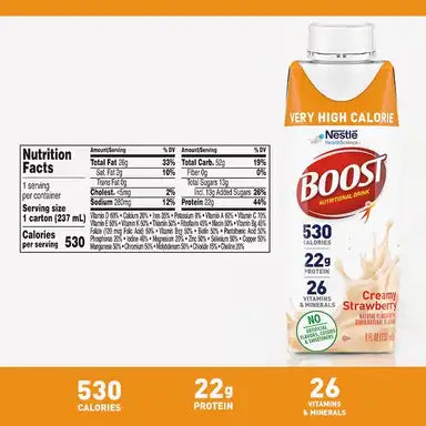 Boost® Very High Calorie Oral Supplement - Strawberry Flavor