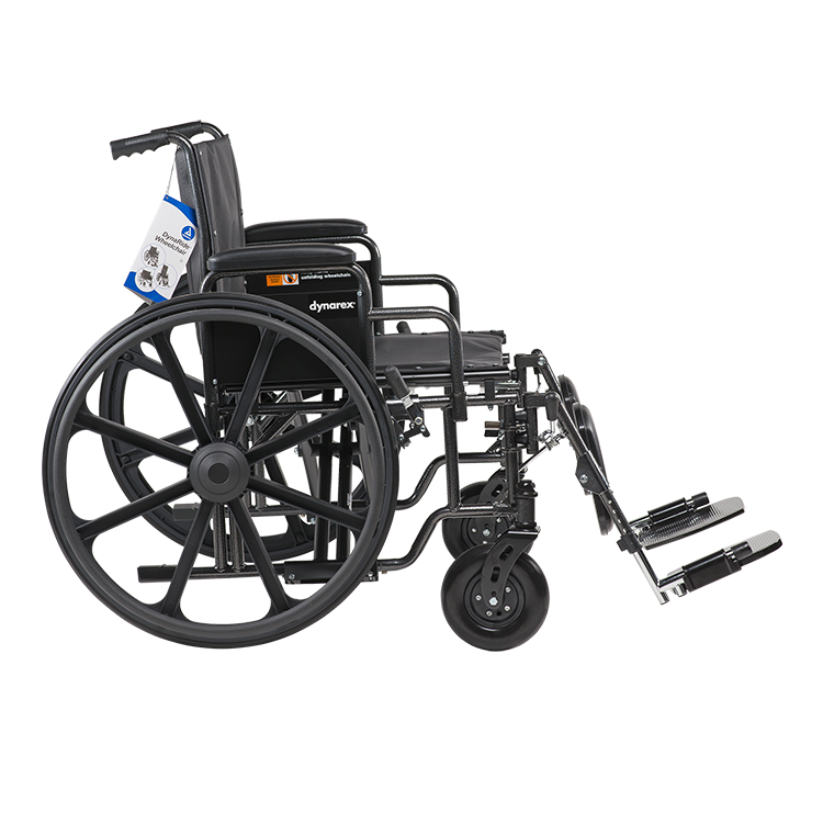 Bariatric Wheelchair with Desk Arm & Elevating Leg Rest – 22" & 24" Seat Options, 500 lb Weight Capacity