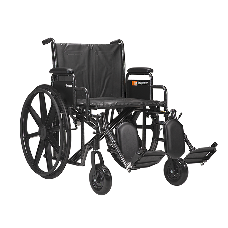 Bariatric Wheelchair with Desk Arm & Elevating Leg Rest – 22" & 24" Seat Options, 500 lb Weight Capacity