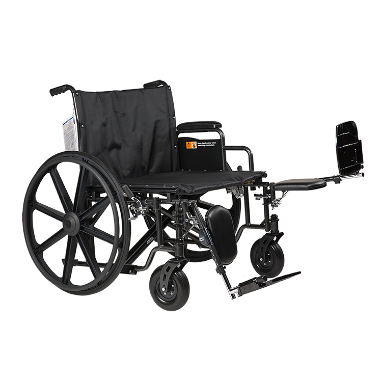 Bariatric HD Wheelchair with Elevating Leg Rest – Available in 26" 28" 30" and 32" Seat Widths