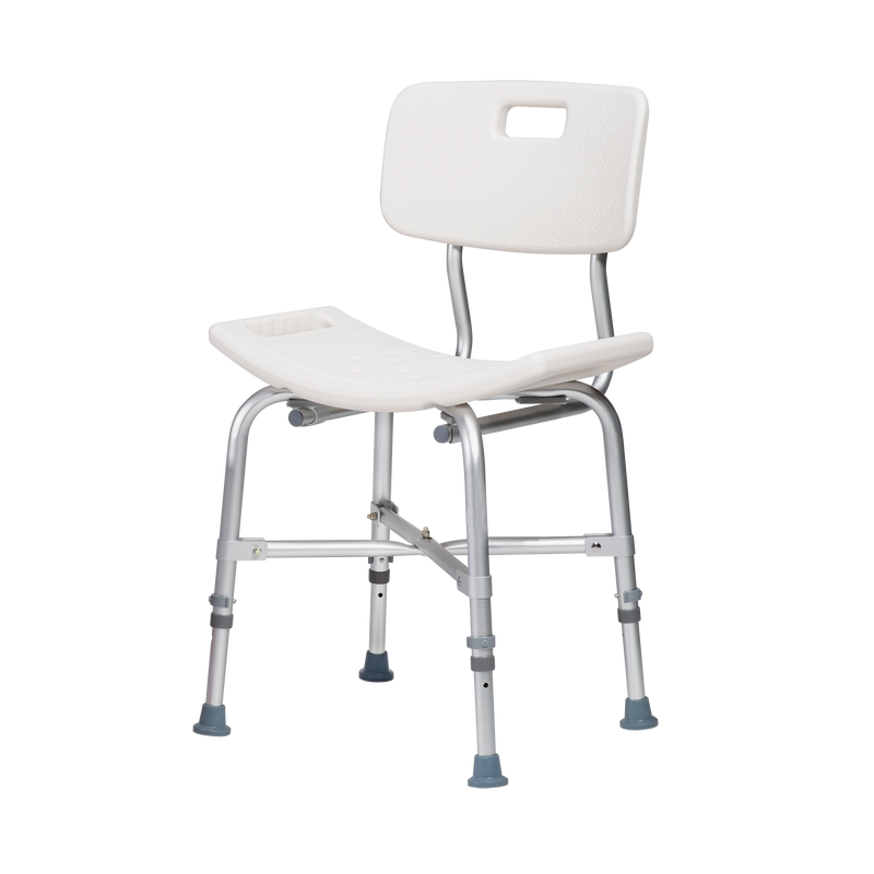 Bariatric Shower Chair with Back – Adjustable, Ergonomic, Tool-Free Design for Comfort and Safety