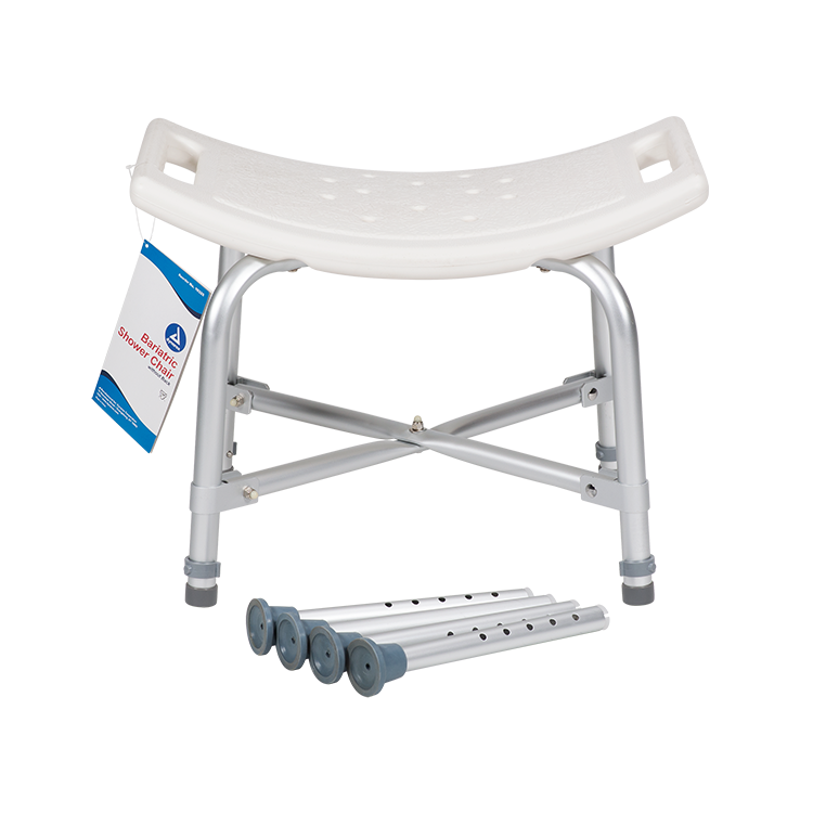 Bariatric Shower Chair without Back – Adjustable Height, Ergonomic Design