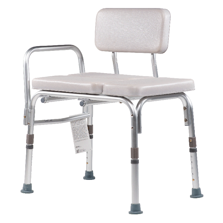 Padded Tub Transfer Bench – Reversible, Adjustable, Tool-Free Design for Safe and Comfortable Bathing