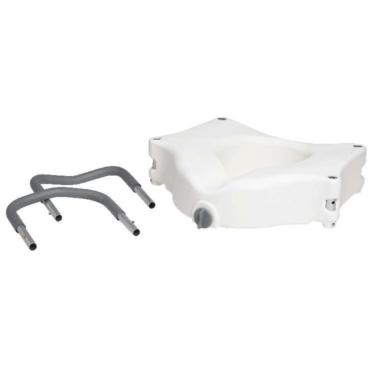 Raised Toilet Seat with Arms – Adjustable, Lightweight, Tool-Free, and Comfortable