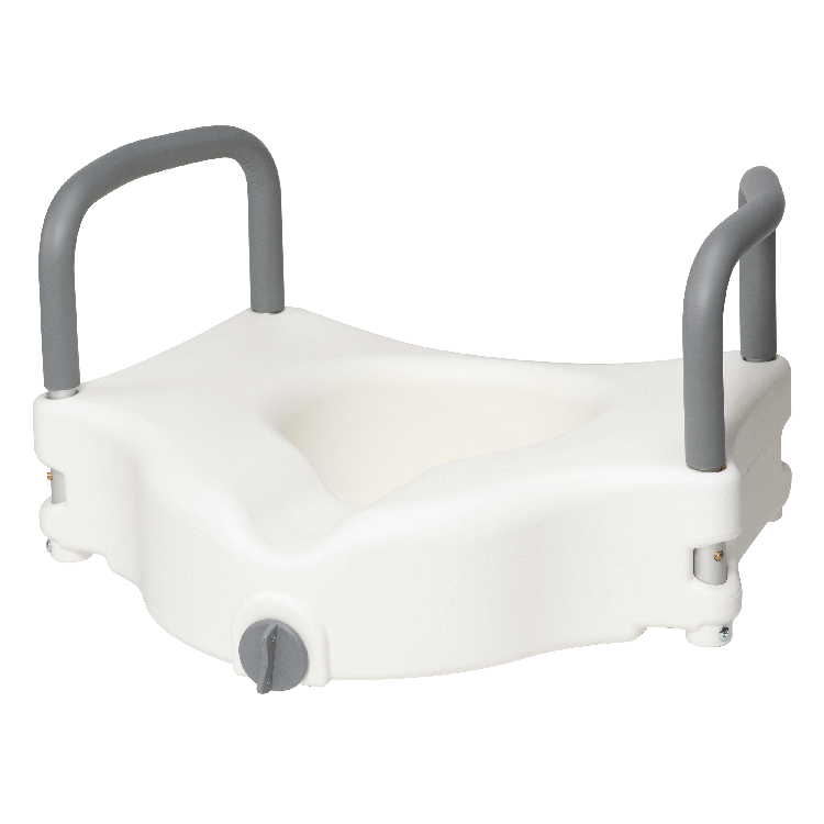 Raised Toilet Seat with Arms – Adjustable, Lightweight, Tool-Free, and Comfortable