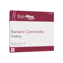 Bariatric folding commode in use