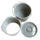 Commode bucket, lid and toilet seat adaptor
