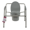 Bariatric folding commode, lid up