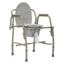 Drop-arm commode angle view