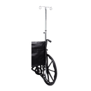 Telescoping Wheelchair IV Pole – Adjustable, Dual Loops for IV Bags