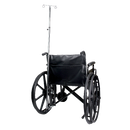 Telescoping Wheelchair IV Pole – Adjustable, Dual Loops for IV Bags