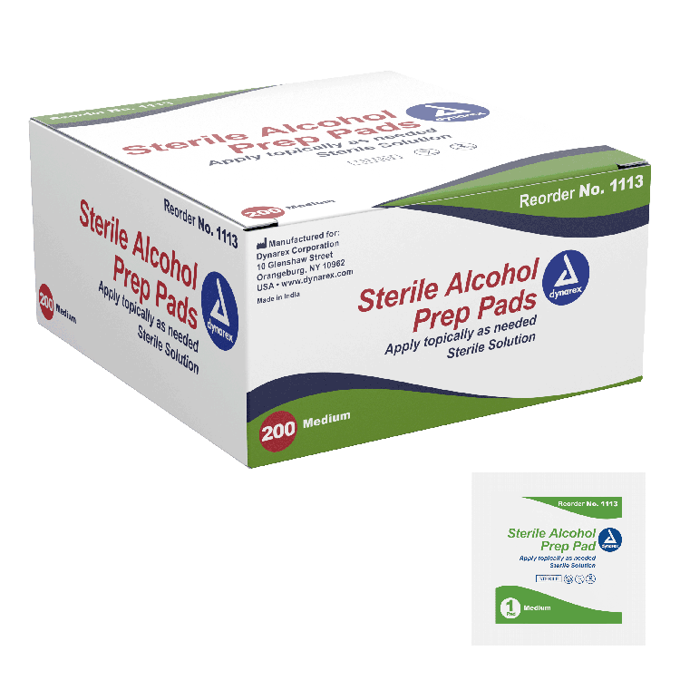 Sterile Alcohol Prep Pads – 70% Isopropyl Alcohol for Skin Cleansing (Medium & Large Sizes)