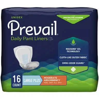 Prevail® Daily Pant Liners - Moderate Absorbency, Unisex