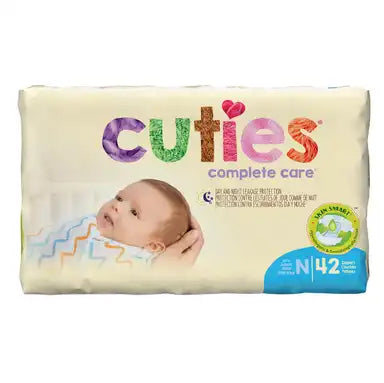 Cuties® Complete Care Unisex Baby Diapers - Disposable, Heavy Absorbency