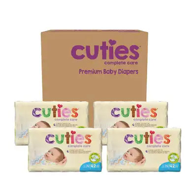 Cuties® Complete Care Unisex Baby Diapers - Disposable, Heavy Absorbency