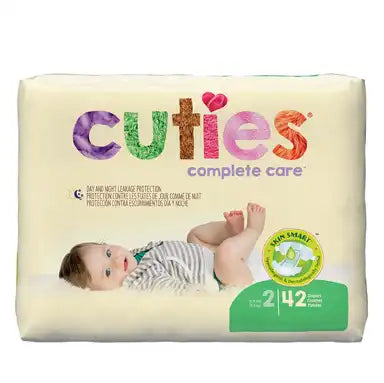 Cuties® Complete Care Unisex Baby Diapers - Disposable, Heavy Absorbency