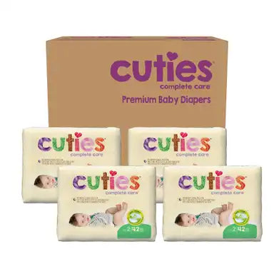 Cuties® Complete Care Unisex Baby Diapers - Disposable, Heavy Absorbency