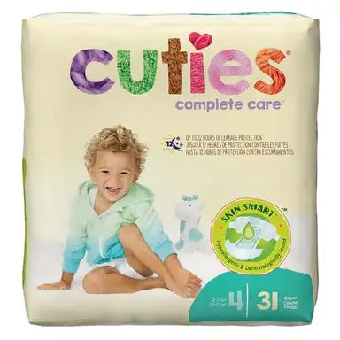 Cuties® Complete Care Unisex Baby Diapers - Disposable, Heavy Absorbency