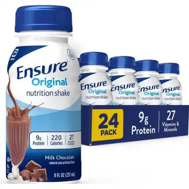 Ensure® Original Shake - Milk Chocolate & Vanilla Flavor, 8 oz Bottles