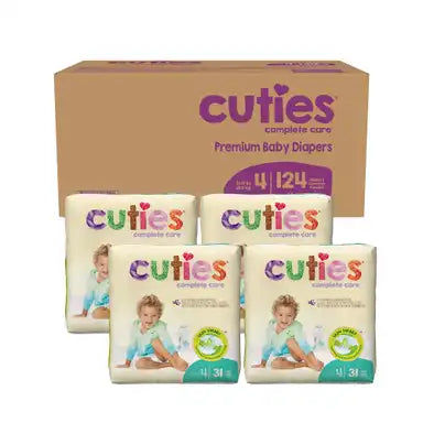 Cuties® Complete Care Unisex Baby Diapers - Disposable, Heavy Absorbency