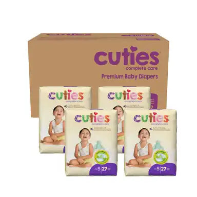 Cuties® Complete Care Unisex Baby Diapers - Disposable, Heavy Absorbency