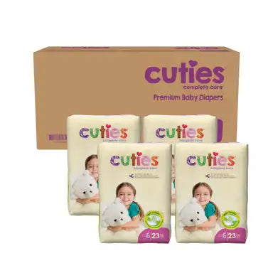 Cuties® Complete Care Unisex Baby Diapers - Disposable, Heavy Absorbency