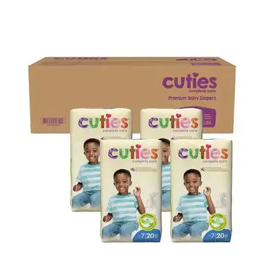 Cuties® Complete Care Unisex Baby Diapers - Disposable, Heavy Absorbency