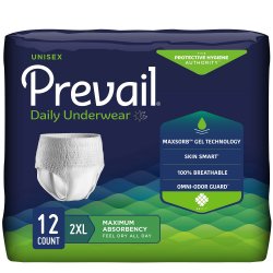 Prevail Daily Unisex Absorbent Underwear - Moderate Absorbency