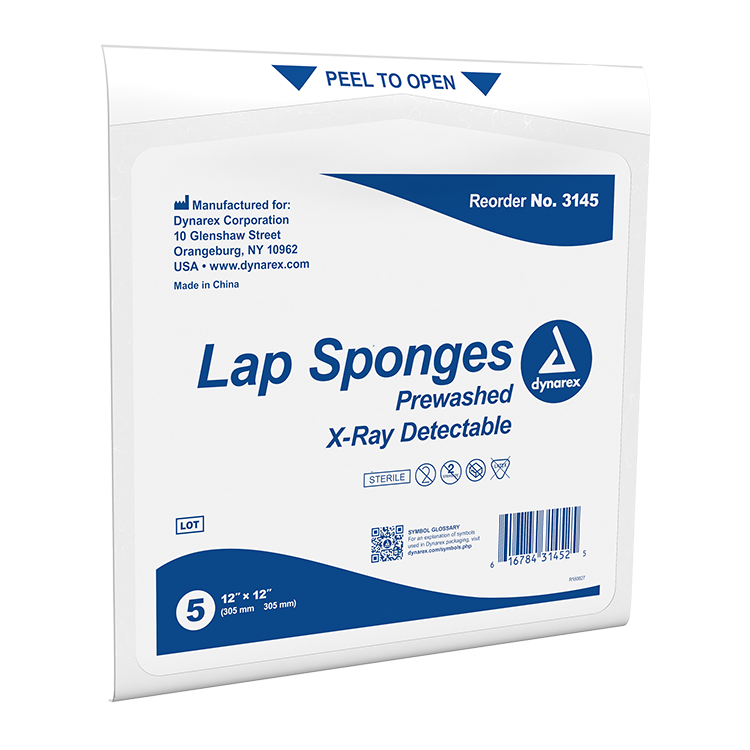 Dynarex Pre-Washed Sterile Laparotomy Sponges - X-Ray Detectable
