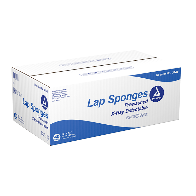 Dynarex Pre-Washed Sterile Laparotomy Sponges - X-Ray Detectable