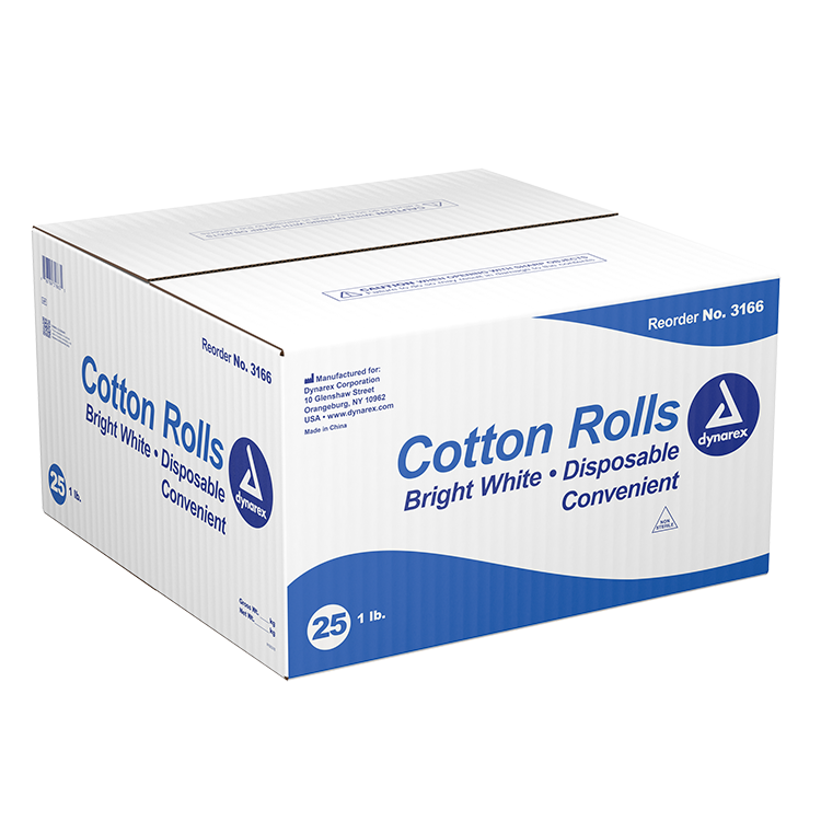 Dynarex Cotton Rolls – Soft & Absorbent for Wound Care & Medication Application