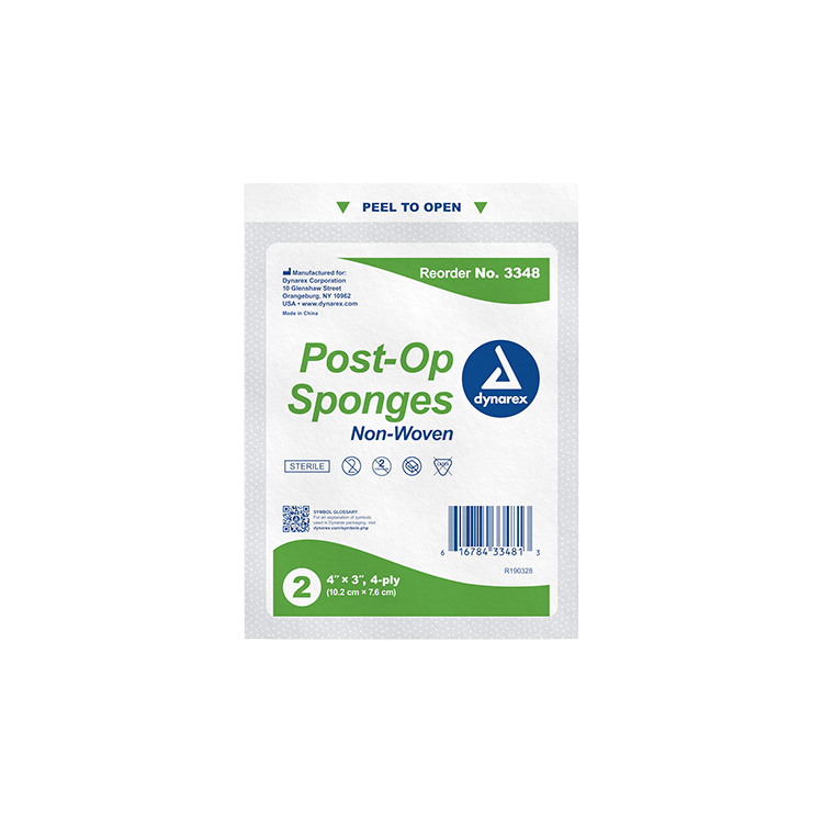 Post-Op Sponges - Sterile 2's, Non-Woven for Increased Absorbency