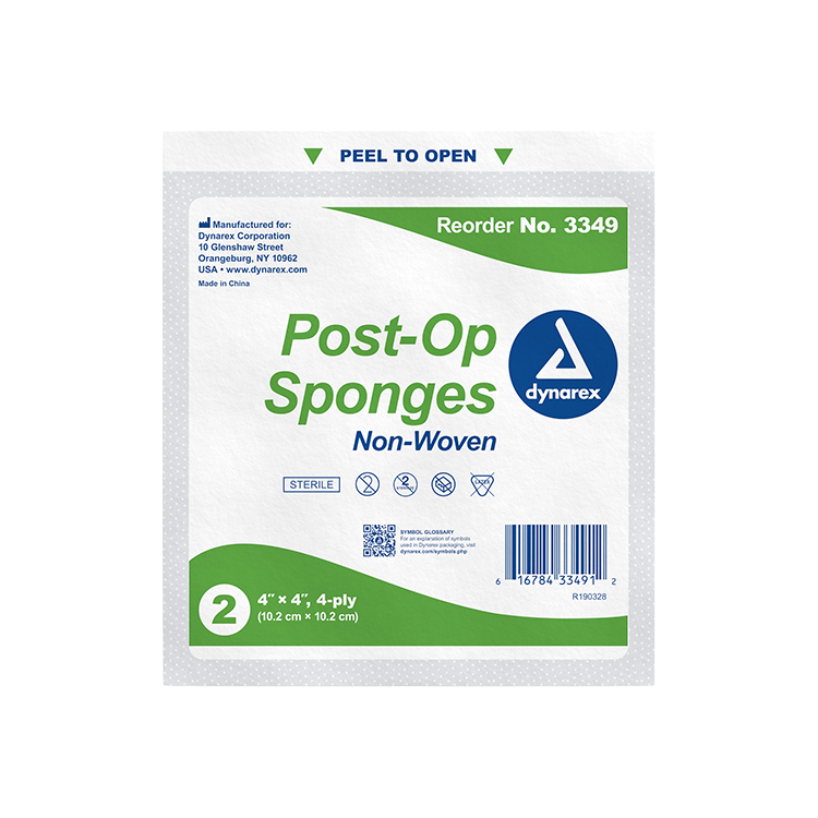 Post-Op Sponges - Sterile 2's, Non-Woven for Increased Absorbency