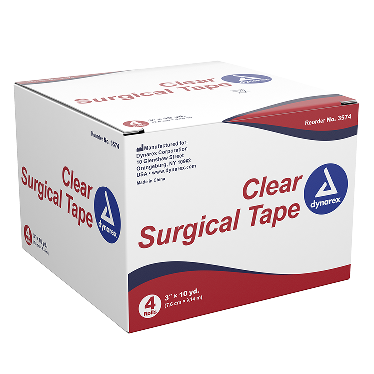 Dynarex Clear Surgical Tape – Premium Transparent, Waterproof, and Breathable – Available in Multiple Sizes