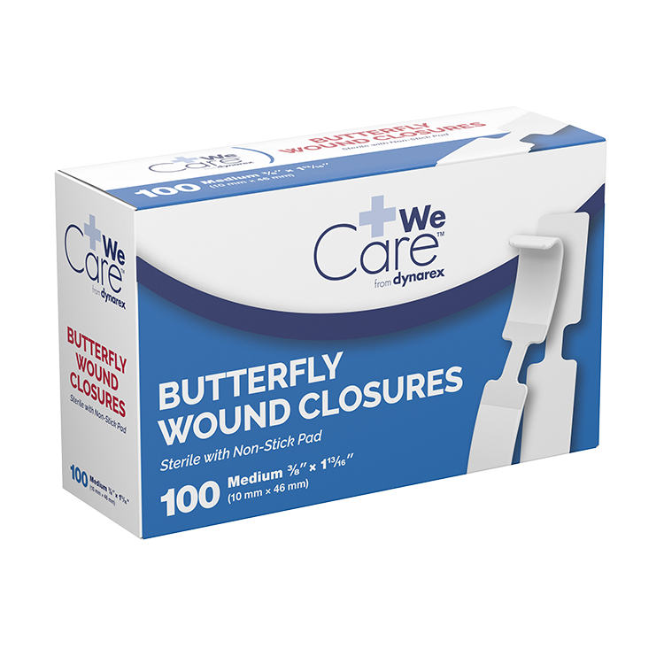 DynaSafety Butterfly Wound Closures - Sterile, 3/8" x 1 13/16"