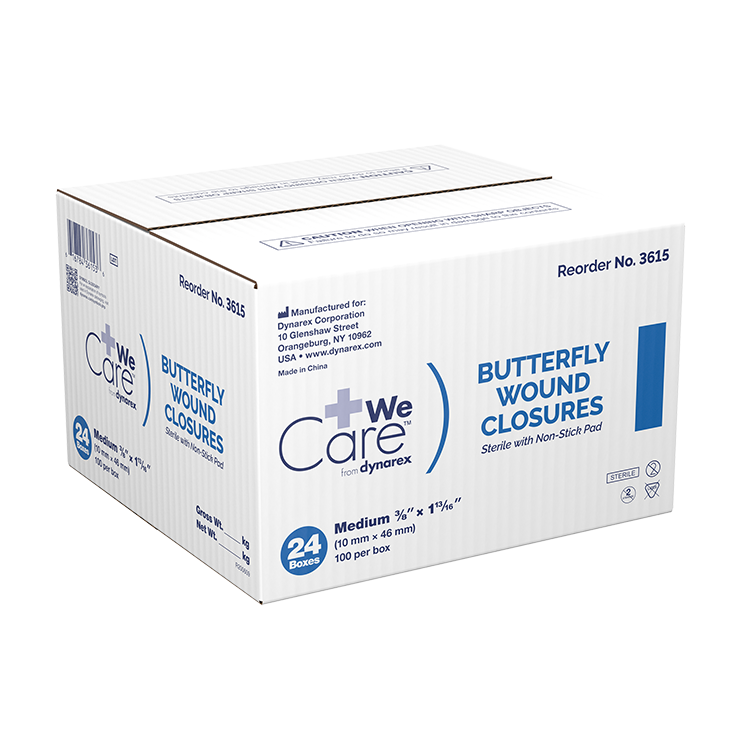 DynaSafety Butterfly Wound Closures - Sterile, 3/8" x 1 13/16"