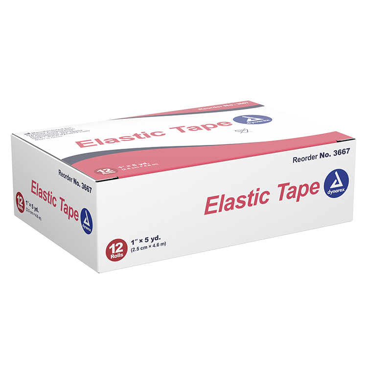 Dynarex Elastic Tape – Flexible Support for Muscles & Joints, Multiple Sizes