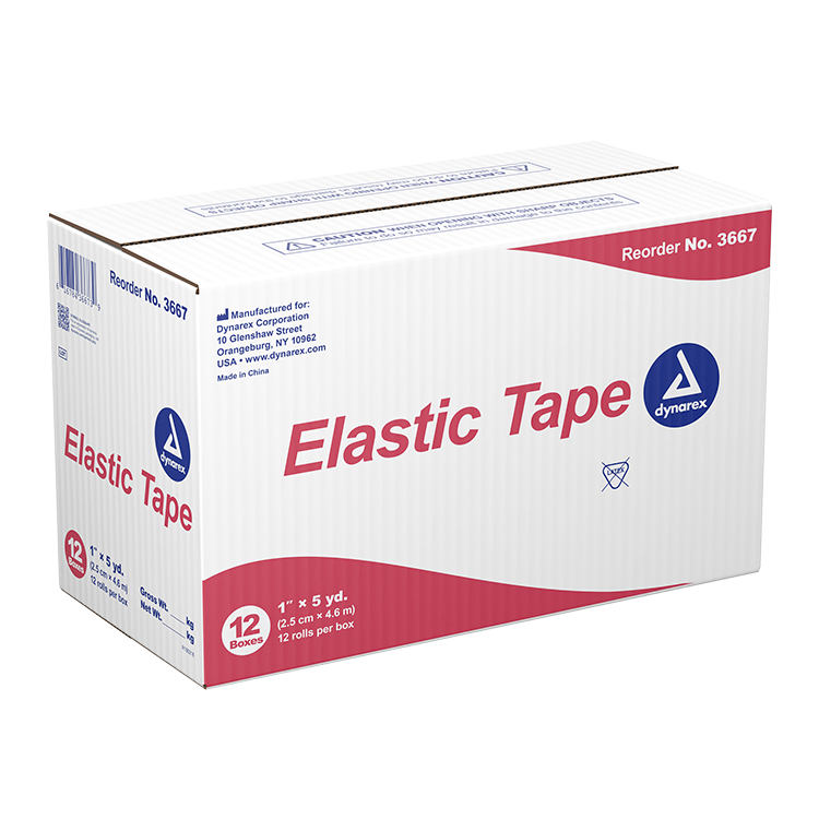 Dynarex Elastic Tape – Flexible Support for Muscles & Joints, Multiple Sizes