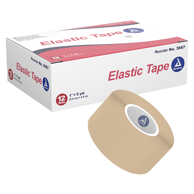 Dynarex Elastic Tape – Flexible Support for Muscles & Joints, Multiple Sizes