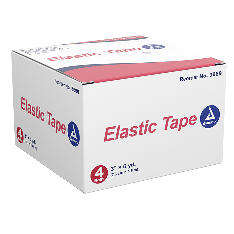 Dynarex Elastic Tape – Flexible Support for Muscles & Joints, Multiple Sizes