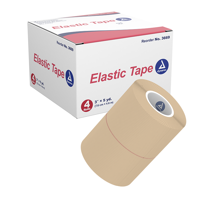 Dynarex Elastic Tape – Flexible Support for Muscles & Joints, Multiple Sizes