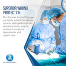 Dynarex Surgical Sterile Gauze Sponge - Sterile 4" x 4", 8 Ply, 25/Box