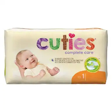 Cuties® Complete Care Unisex Baby Diapers - Disposable, Heavy Absorbency