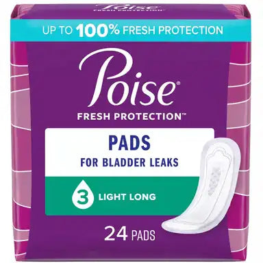 Poise® Bladder Control Pads - Fresh Protection™, Moderate & Light Absorbency