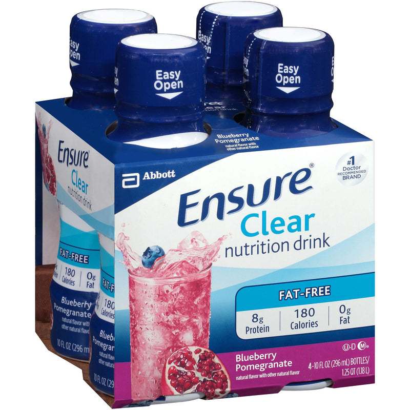 Ensure® Clear - Mixed Fruit & Blueberry Pomegranate Flavor, 10 oz Bottles