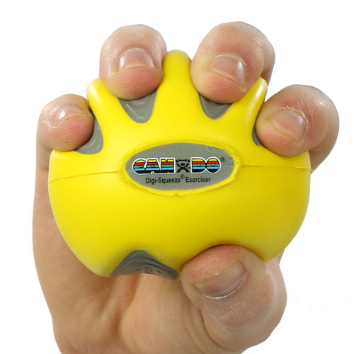 Cando Digi-Squeeze Hand Exerciser, Yellow, Medium Size, X-Lite Strength