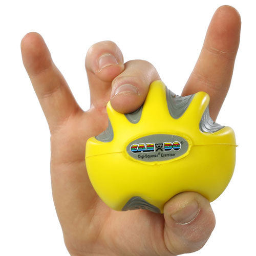 Cando Digi-Squeeze Hand Exerciser, Yellow, Medium Size, X-Lite Strength