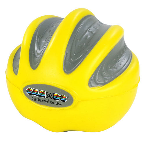 Cando Digi-Squeeze Hand Exerciser, Yellow, Medium Size, X-Lite Strength